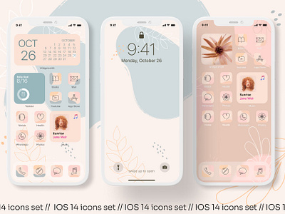 Aesthetic IOS 14 icons set