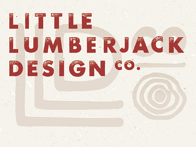 Little Lumberjack cream design futura hand drawn red texture