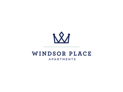 Windsor Place logo concept branding crown logo minimal royal