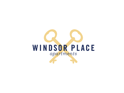 Windsor Place logo concept 2 apartment branding key logo royal