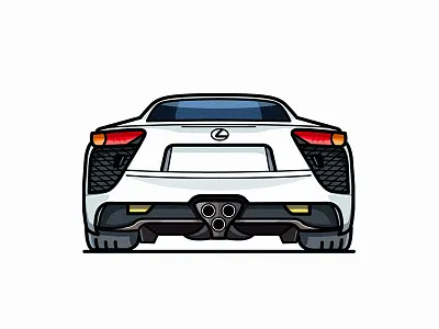 Lexus LFA car illustration lexus lfa supercar