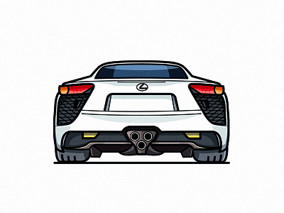 Lexus LFA car illustration lexus lfa supercar