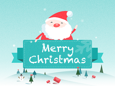 Merry Christmas activity blue christmas happy illustration santa claus snow