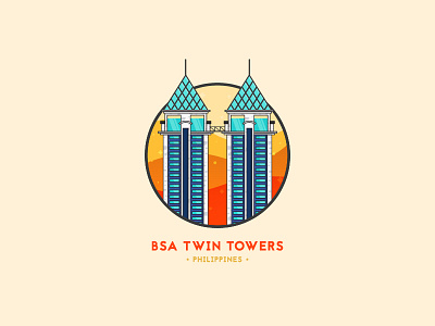 BSA Twin Towers Philippine High Rise graphic design high rise illustrator play offs twin towers