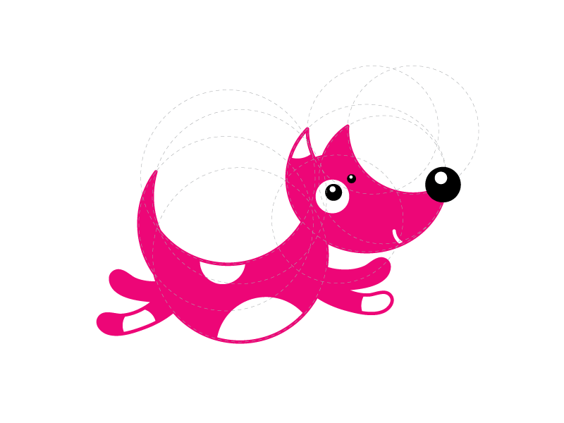 Dog [making of] active dog jump paw pink puppy tail