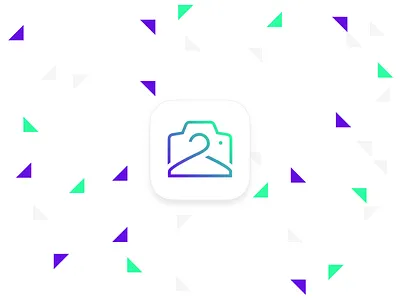 Fashionista App Icon app icon camera clean fashionista gradient hanger icon white