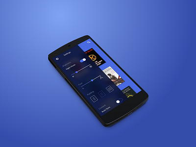 DailyUI#7 - Settings ebook reader settings