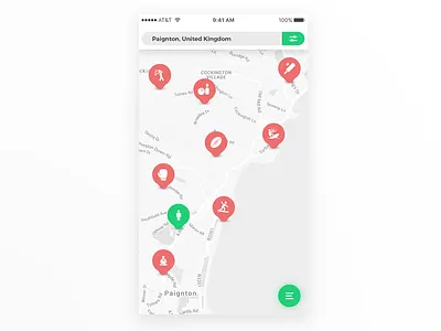 Things are happening app application concept interface ios iphone location map mobile sports ui user