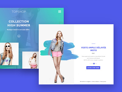 Personal interpretation of Topshop's website clean color combination fashion homepage redesign simple topshop ui ux webdesign website