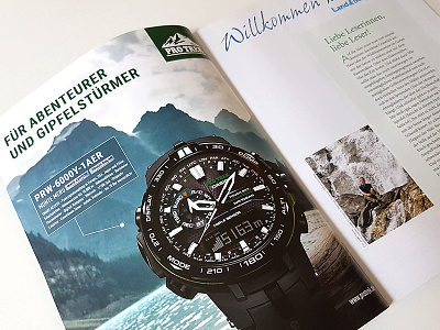 Advertorial ProTrek advert advertorial casio design graficdesign protrek watches