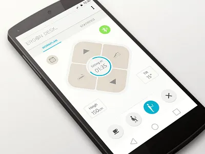 Ergondesk app controls daily desk table work