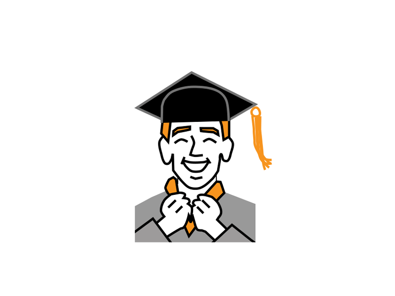 Happy Student! :) 2d 2d animation after effects animation happy illustrator smiling student