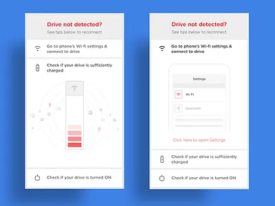 Device Settings battery status connect device drive minimal settings wifi