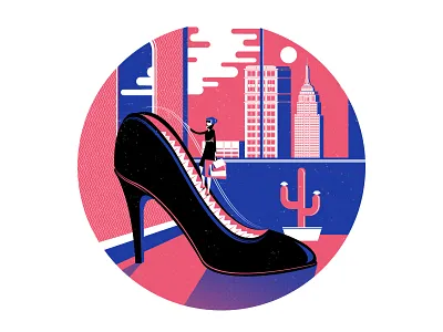 Mall building cactus escalator high heeled mall