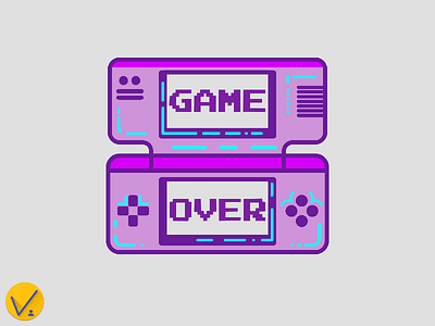 Nintendo DSi future skin console game over graphic design nintendo vector