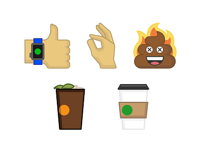 Demojis emojis flaming hot icons illustration