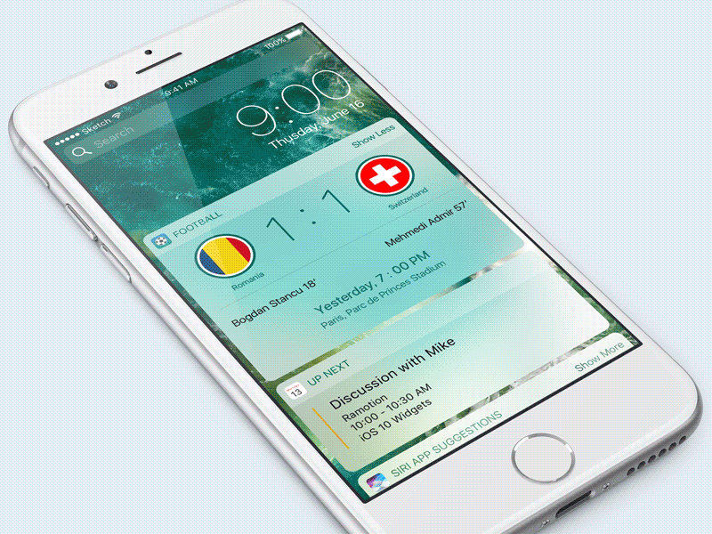 iOS 10 Soccer Widget