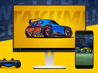 Rocket League Cars Wallpaper Collection cars controller desktop devices freebie game mobile racing rocket league wallpaper yellow