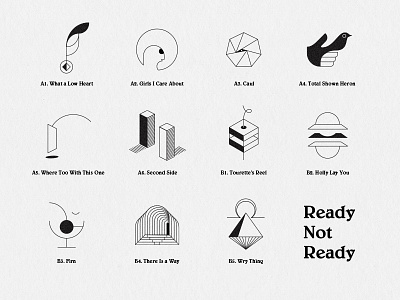 Ready Not Ready abstract album art icons illustrations