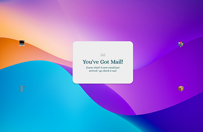 Pop-up Overlay. Daily UI. Challenge #016 challenge cleanui dailyui dailyuichallenge design mail pop up overlay popup ui yougotmail