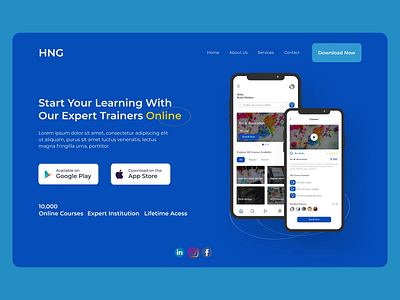 Modern Online Learning Platform UI app interface app promotion bold typography clean layout course enrollment course platform digital learning e learning ui education tech interactive design landing page minimal aesthetic mobile app modern ui online courses ui design user friendly ux design ux ui web design