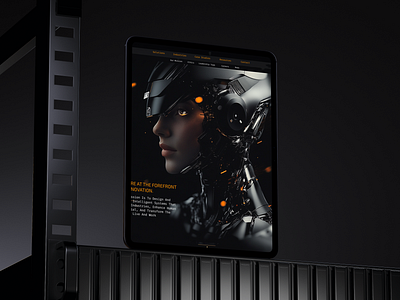 Landing Page- Robotics ai design futuristic design landing page uiux web design