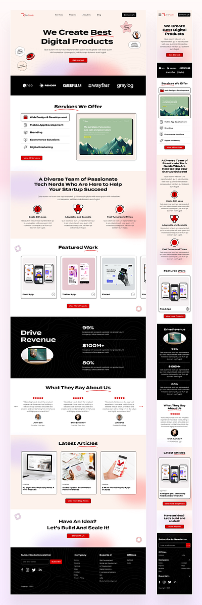 Agency Website agency figma product responsive ui uiux ux web design website