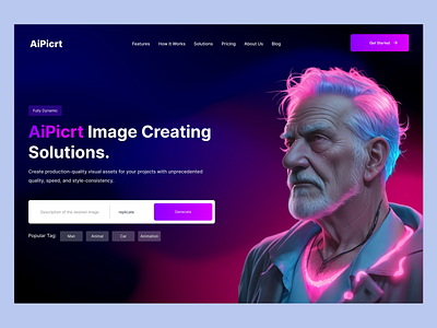 AI-Powered Image Generation Platform ai design ai powered creative tools cyberpunk style dark theme digital art futuristic ui high contrast image generator interactive ui landing page modern typography tech branding ui components ui design ux design ux strategy ux ui visual identity website concept