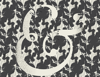 Pattern Play ampersand design illustration leaf pattern print text texture type