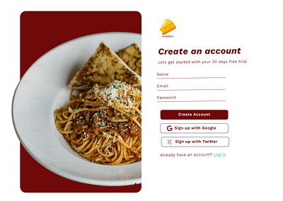 Sign Up Form #Dailyui001 001 branding dailyui design figma food graphic design logo signup signupform ui uiux webdesign
