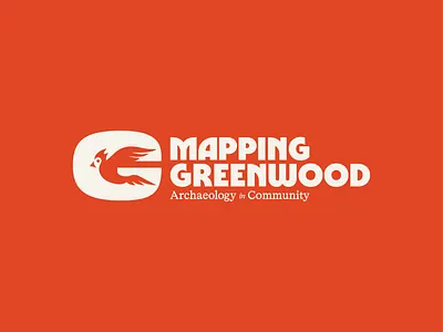 Mapping Greenwood archaeology brand cardinal logo non profit