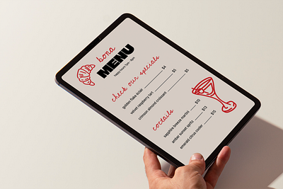 menu design for bona, italian restaurant app branding catering culinary design figma food graphic design illustration italian logo menu paper restaurant typography ui ux vector