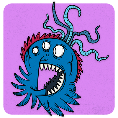 Pulga monstruosa cartoon child design illustration monster monsterdoodle