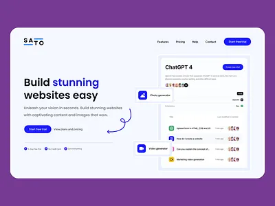 AI-Powered Website Builder Design ai tools clean interface creative solutions intuitive design modern typography photo generator product showcase productivity tools professional layout responsive design tech innovation ui design user empowerment user friendly ux ux design ux ui vibrant accents video generator web development website builder