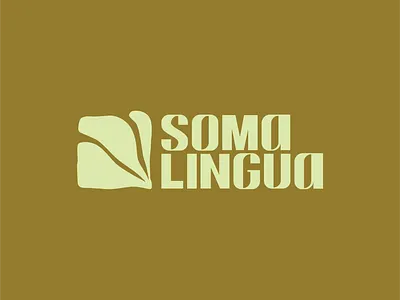 Soma Lingua branding custom type logo seaweed