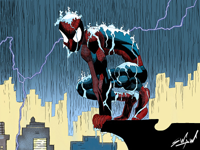 Fanart Spider-man by John Romita Sr. art comic digitalart ilustration