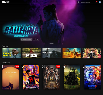 Flix.it Streaming app branding concept design graphic design hcd illustration streaming ui ux
