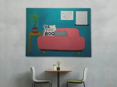 Be You Boo | Original Artwork artist denver artist dr. chris hill emerging artist large artwork mixed media original artwork painting the potters house of denver