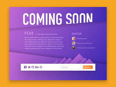 Daily UI Challenge #048 - Coming Soon dailyui sketch ui design web design