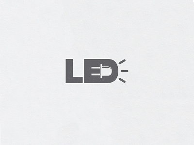 LED branding icon light logo wordmark