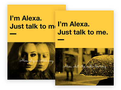 A small poster to place next Amazon Echo amazon echo poster yellow