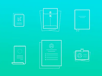 Office 65 icon set business documents icons office