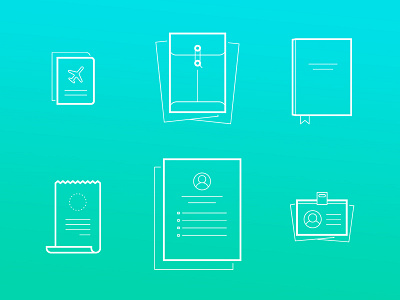 Office 65 icon set business documents icons office