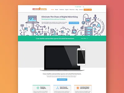 Digital Advertising Platform Website clean denver digital advertising flat marketing solutions minimal modern programmatic saas platform technology