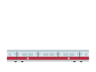 Boston The T - Red Line boston mbta metro microsoft red line sketch subway train vector