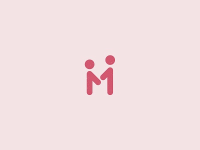 M for match couple edwin carl capalla logo love m monogram minimal pastel pink relationship simple