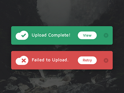 Flash Message - DailyUI 011 011 challenge daily dailyui error flash message notification success ui upload ux