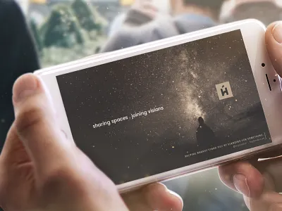 Sharing Spaces . Joining Visions advertising branding creative design graphics marketing messaging ui ux