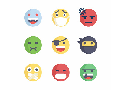 Emoji No.5 2d after effects alien animation character design emoji faces flat illustrator love smile