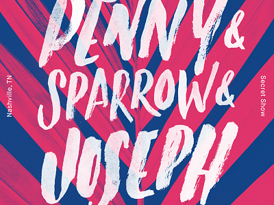 Penny and Sparrow and Joseph band cause a scene concert gig poster joseph music penny and sparrow poster show poster